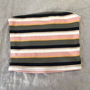 a colorful striped tube top from hollister